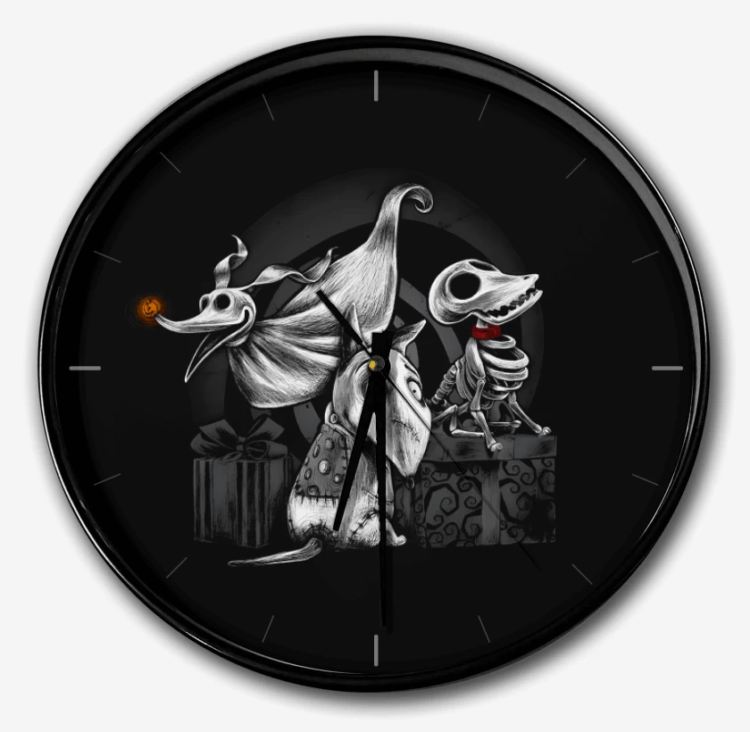 Reloj Negro de Perros Creepys