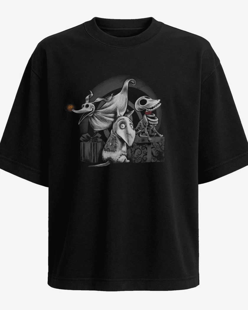 Polera Oversize Perros Creepys