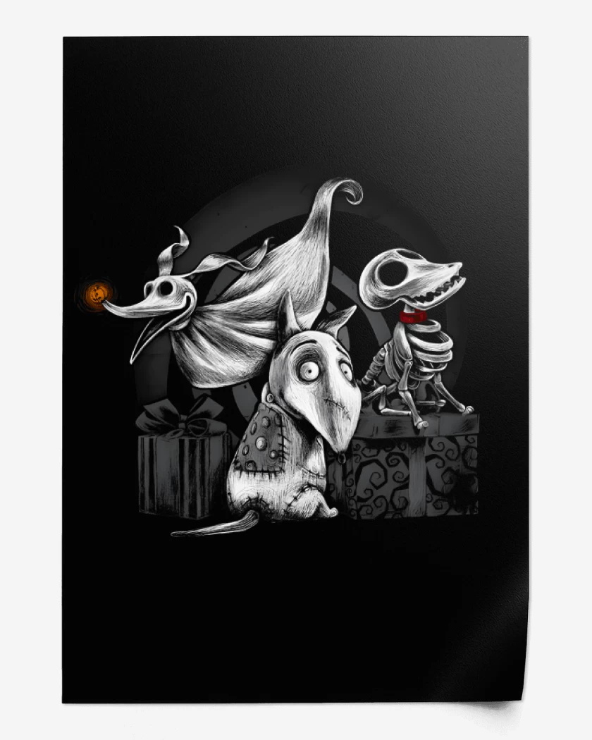Print Perros Creepys