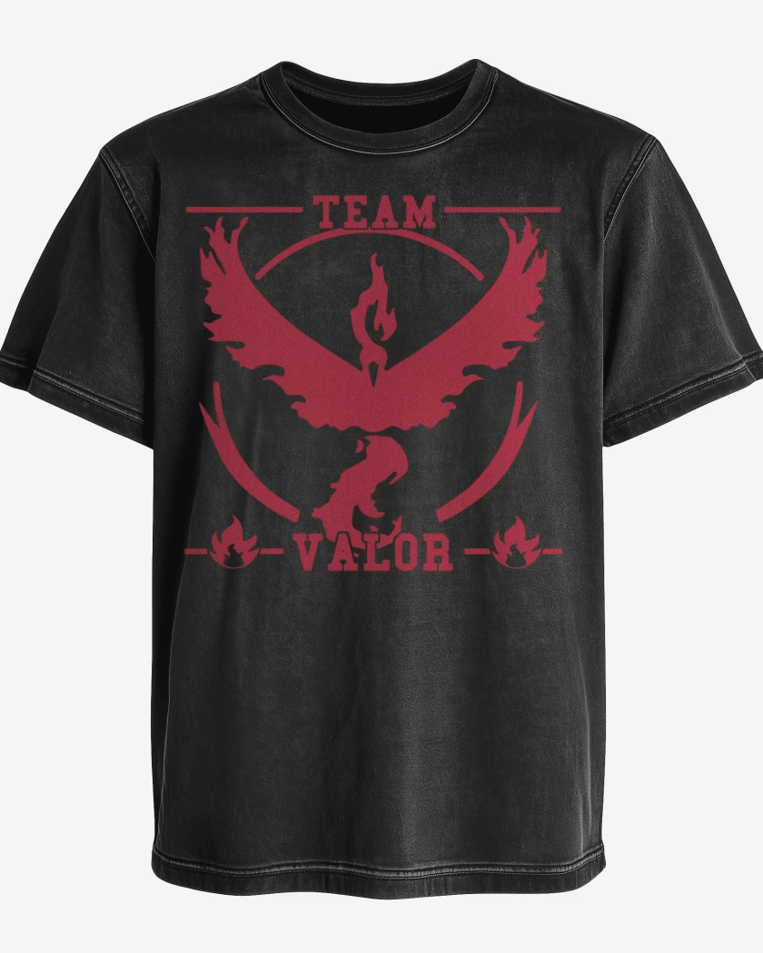 Polera desgastada Negro de Team Valor