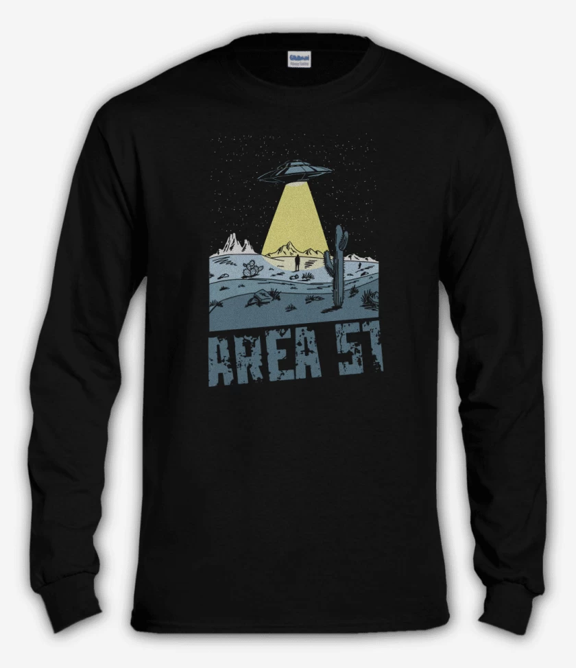 Polera manga larga Negro de Area 51