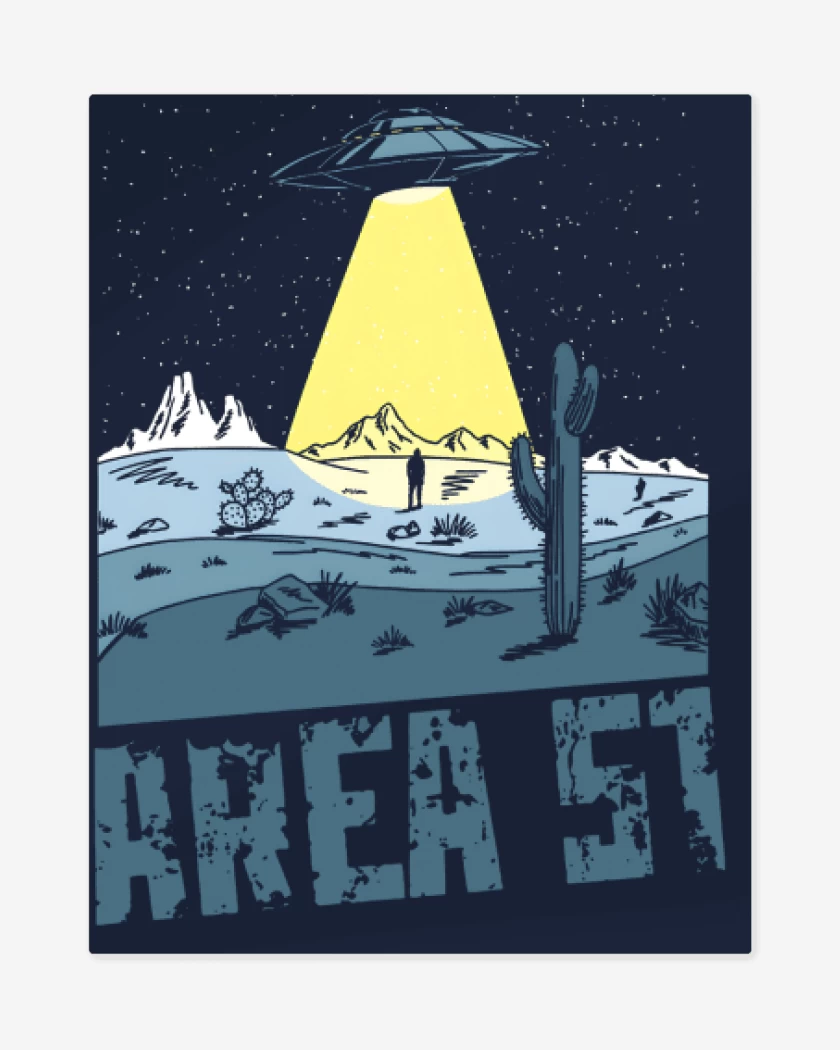 Print metalico Azul Marino de Area 51