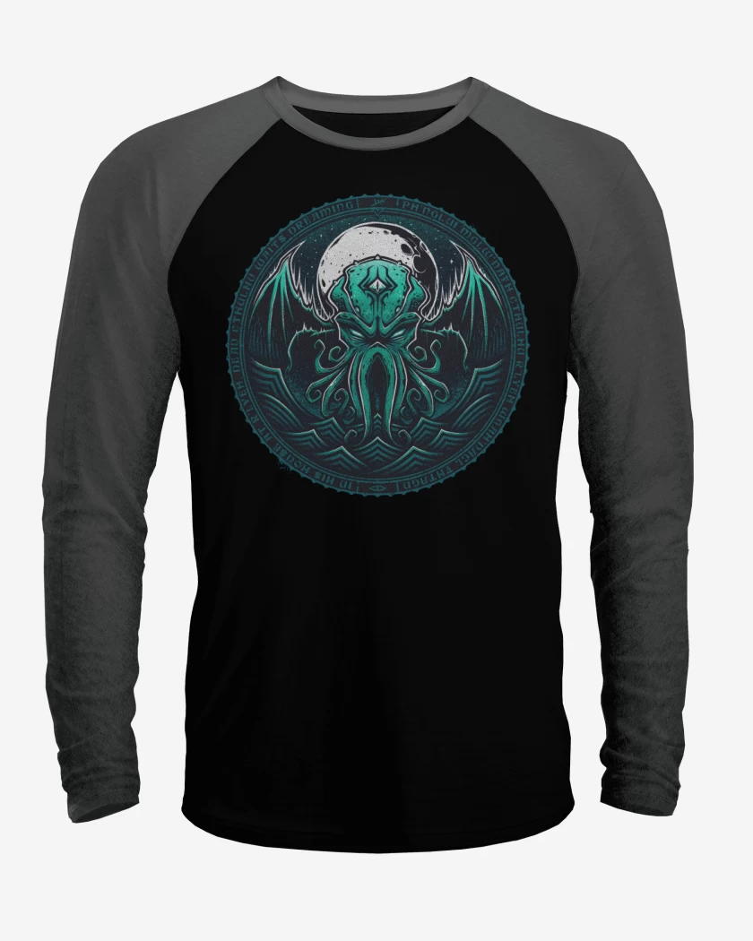 Polera Raglan Dead Cthulhu