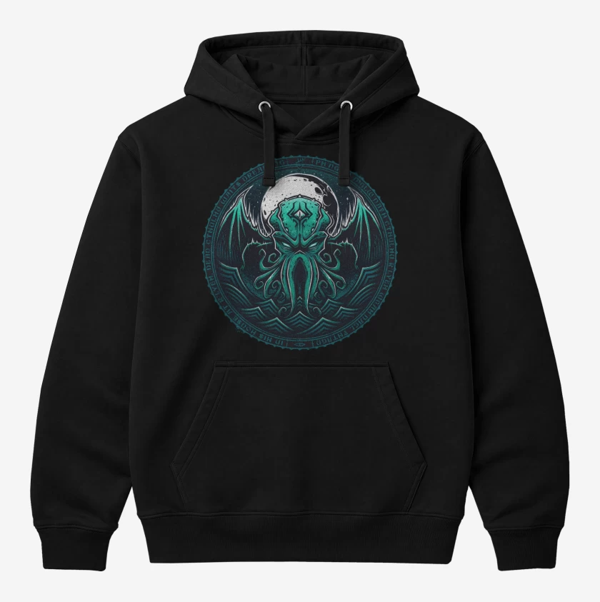 Polerón Canguro Negro de Dead Cthulhu