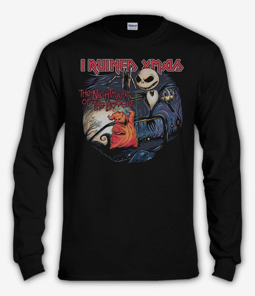 Polera manga larga Negro de The Nightmare of the Boogie