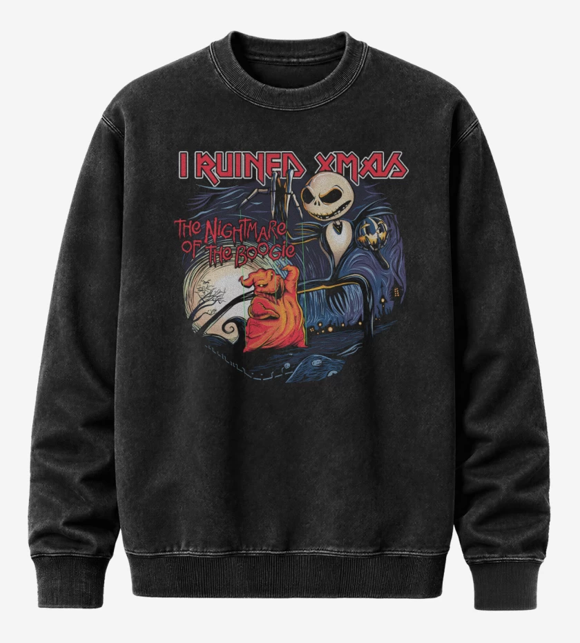 Poleron Polo Acid Wash Negro de The Nightmare of the Boogie