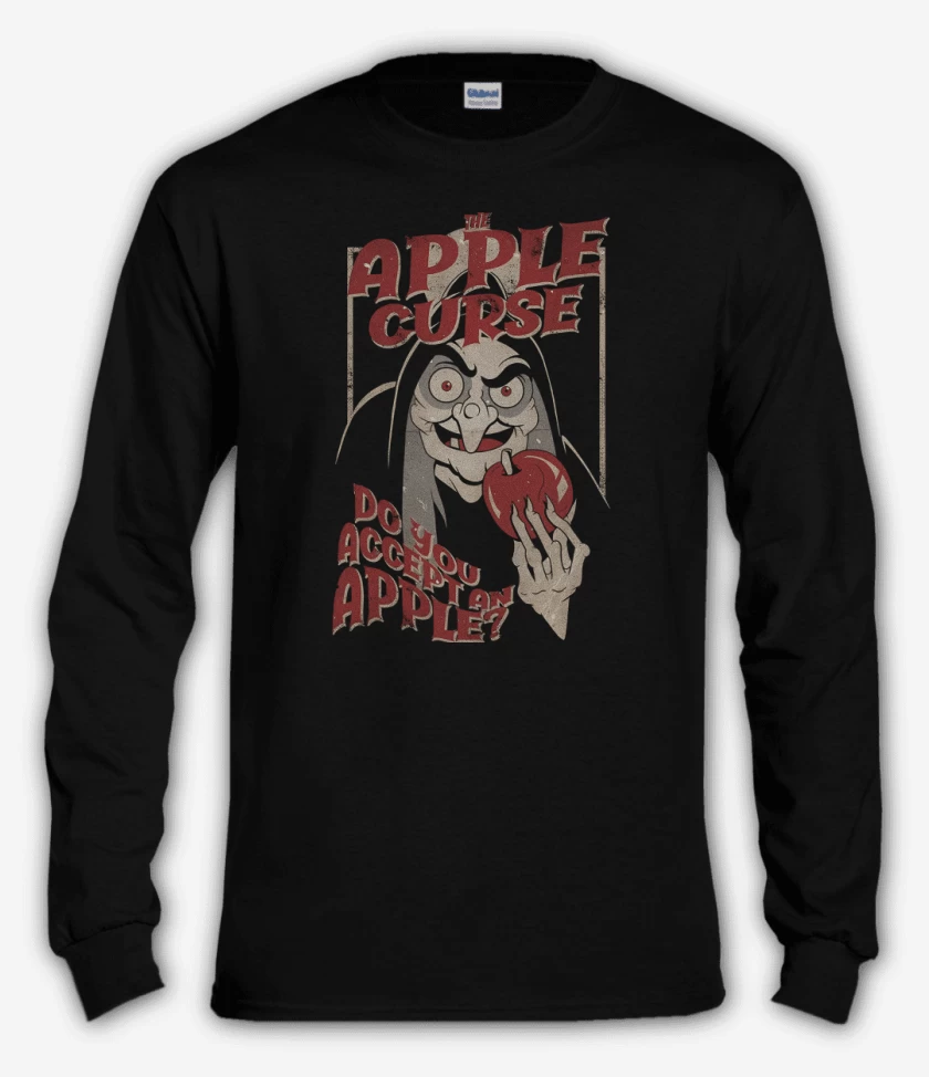 Polera manga larga Negro de La Maldición de la Manzana