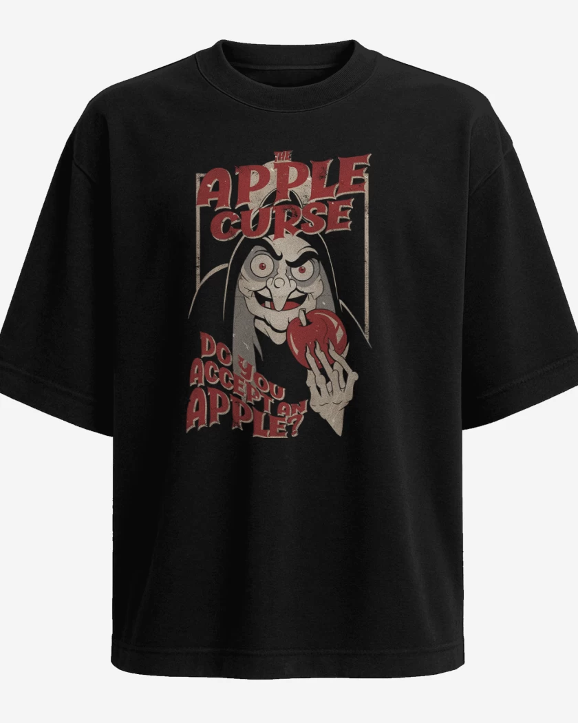 Polera Oversize Negro de La Maldición de la Manzana