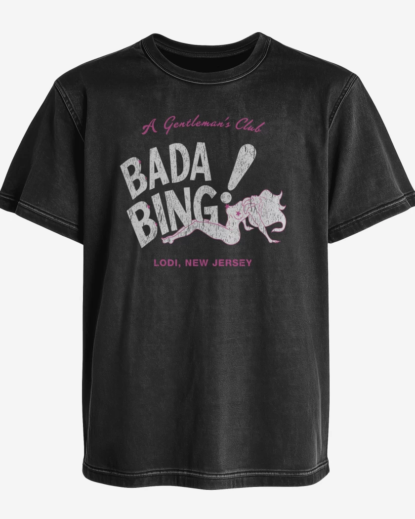 Polera desgastada Negro de Bada bing