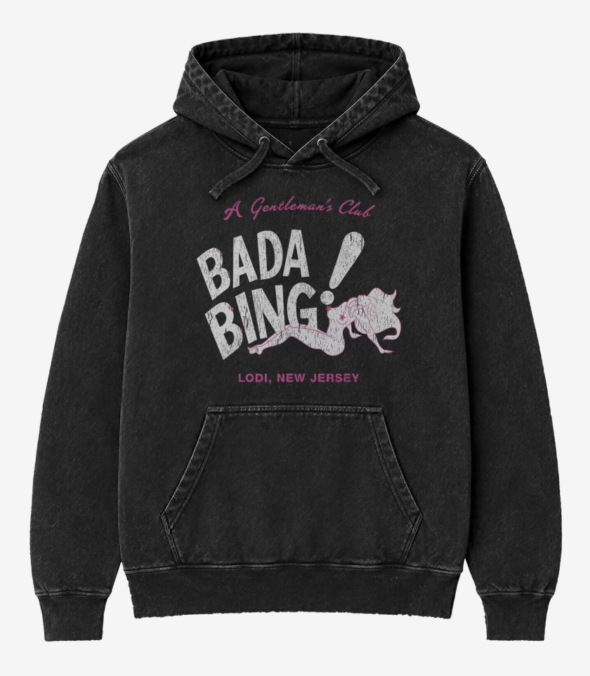 Poleron Canguro Acid Wash Negro de Bada bing