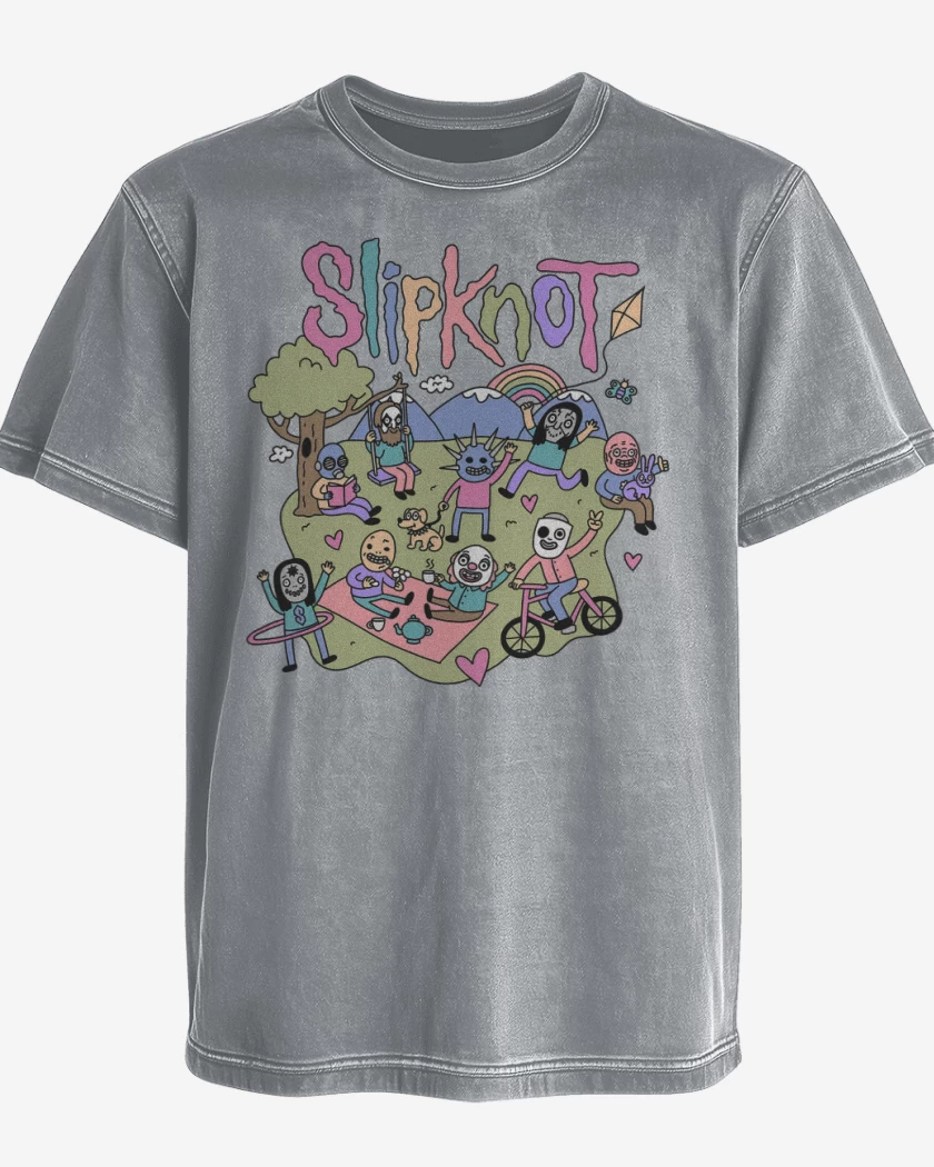 Polera desgastada Happy Slipknot 