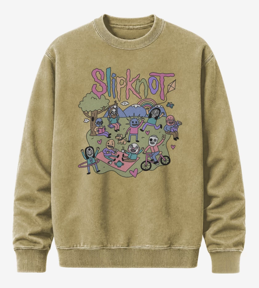 Poleron Polo Acid Wash Beige de Happy Slipknot 