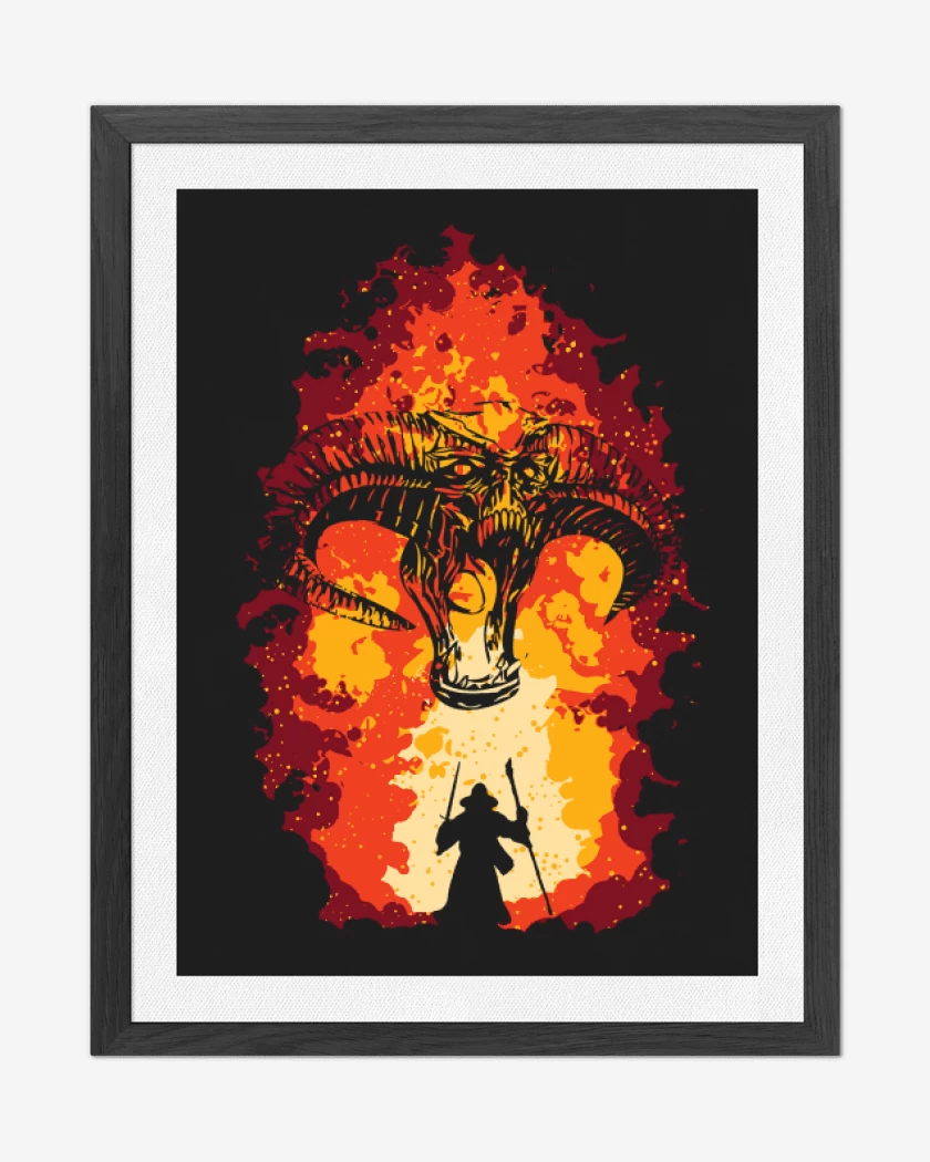 Cuadro decorativo Gandalf vs Balrog