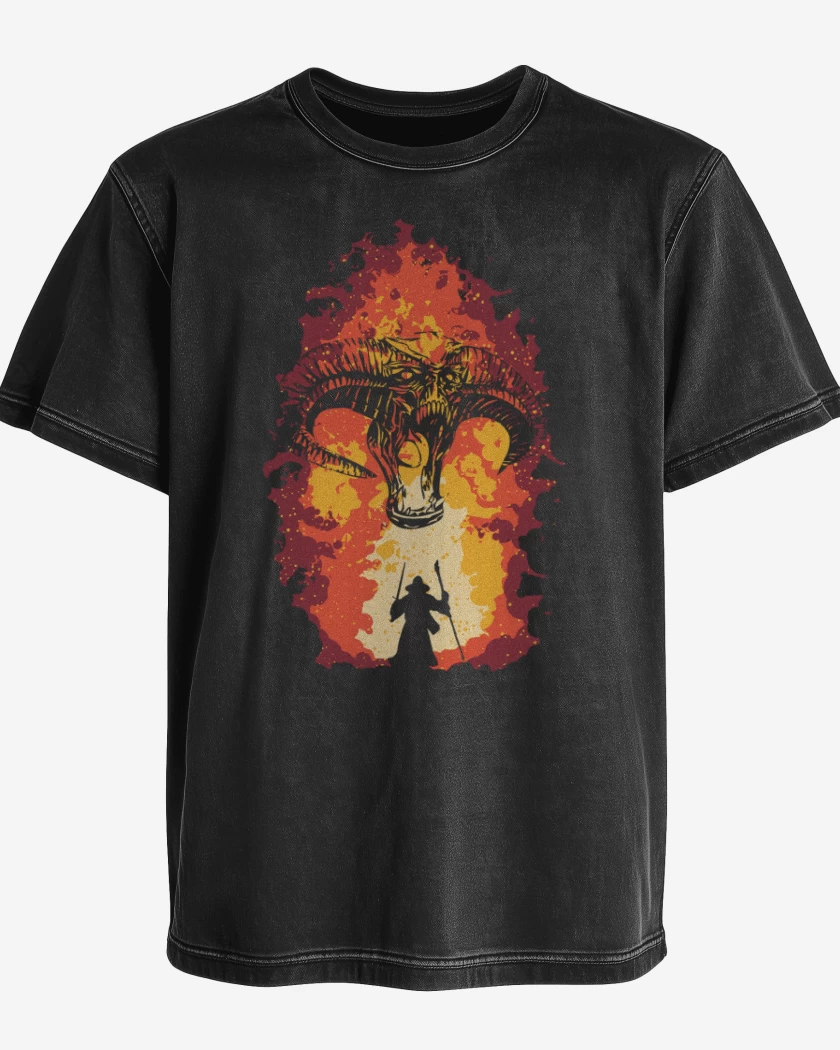Polera desgastada Gandalf vs Balrog