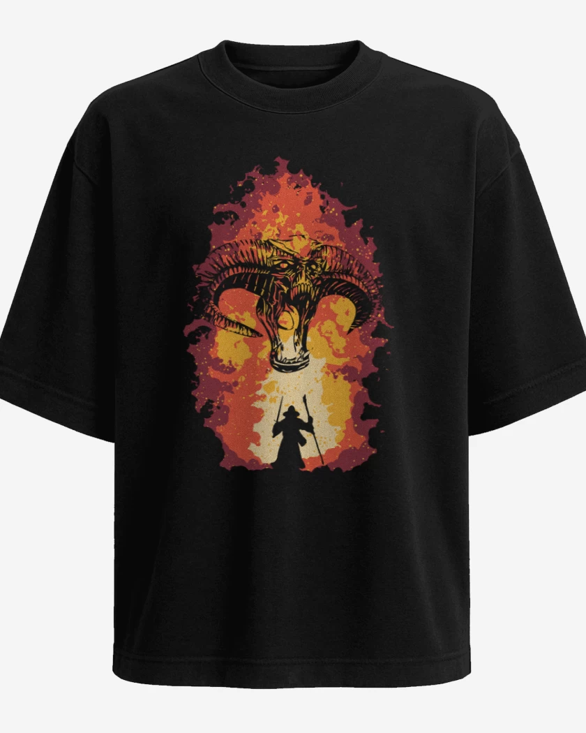Polera Oversize Gandalf vs Balrog