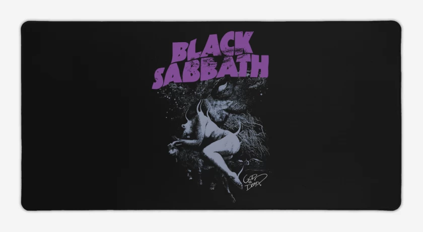 Mouse pad Gamer Negro de God is dead