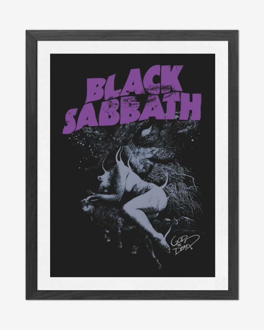Cuadro decorativo Negro de God is dead