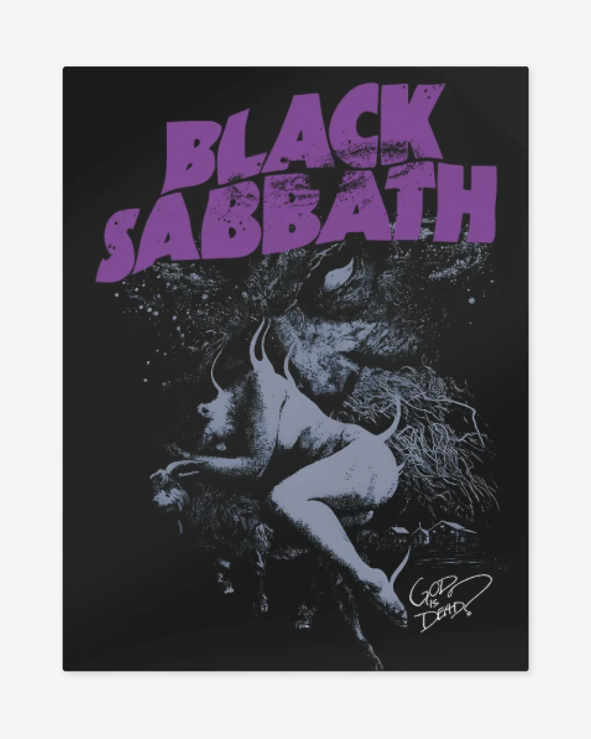 Print metalico Negro de God is dead