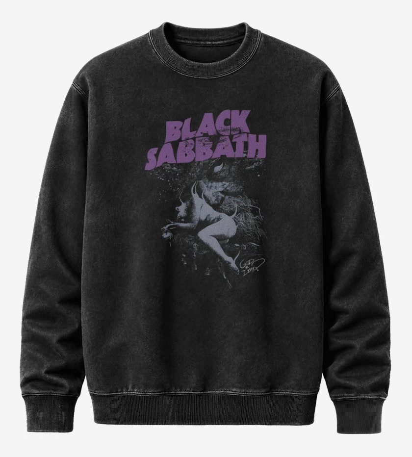 Poleron Polo Acid Wash Negro de God is dead
