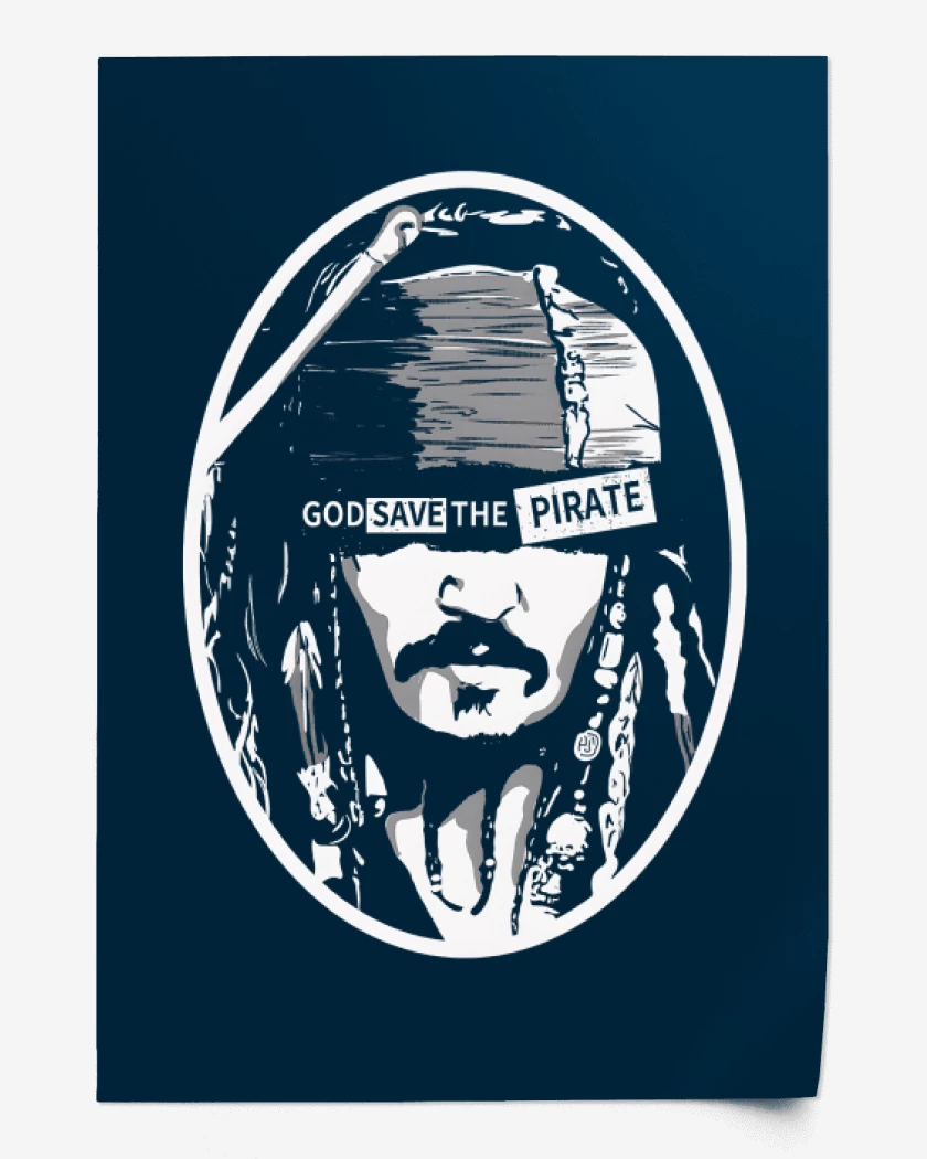 Print God save the pirate
