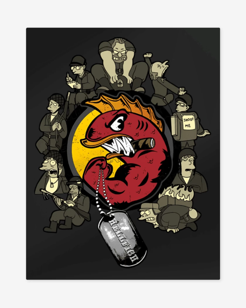 Print metalico Negro de Hellfish