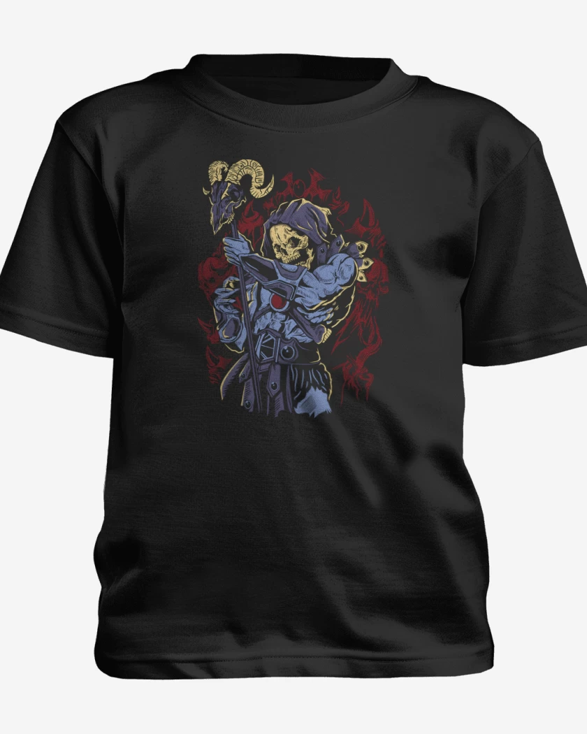Polera de niño Negro de Esqueleto del Mal