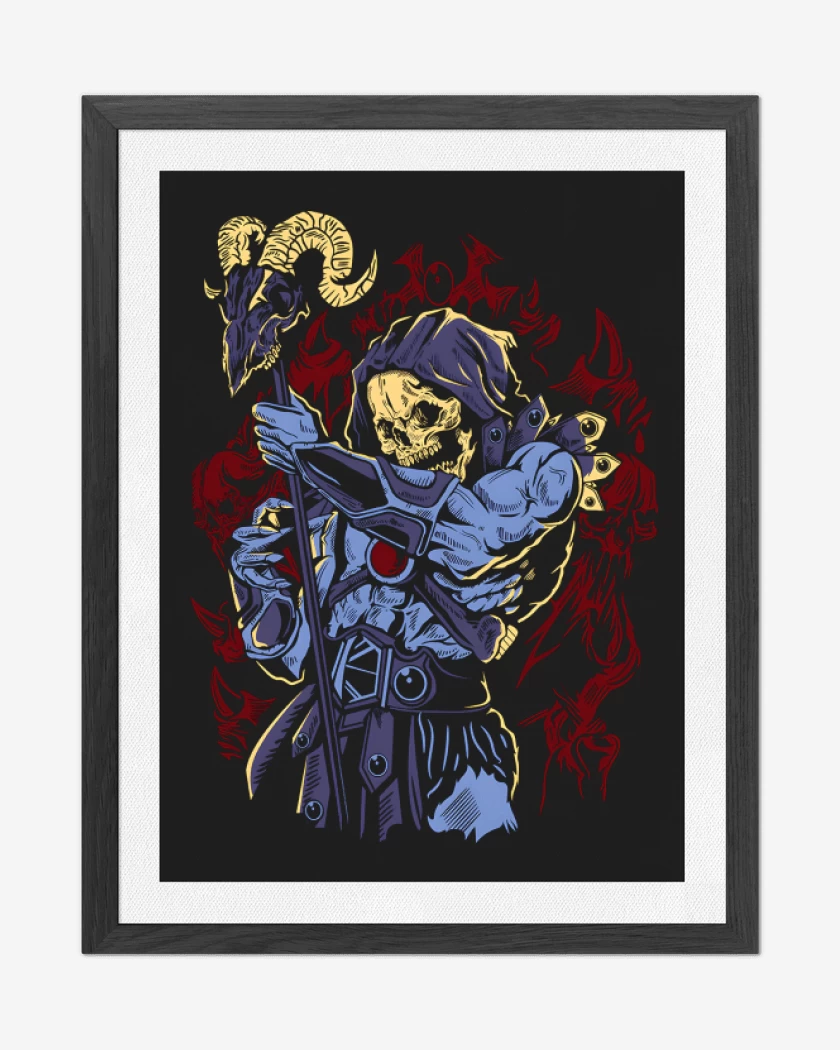 Cuadro decorativo Negro de Esqueleto del Mal