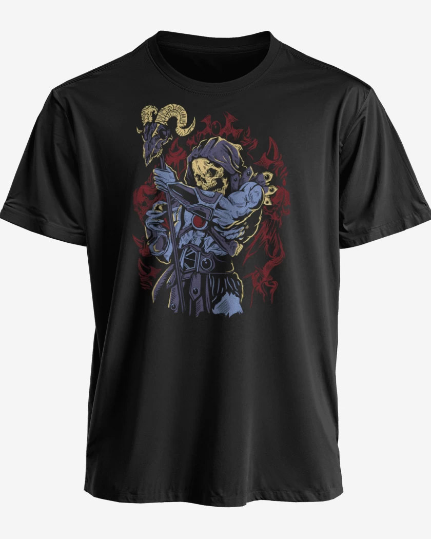 Polera premium Negro de Esqueleto del Mal