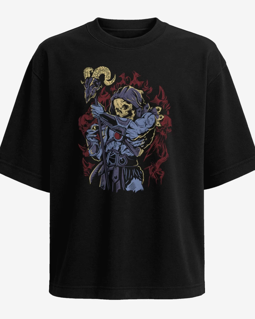 Polera Oversize Esqueleto del Mal