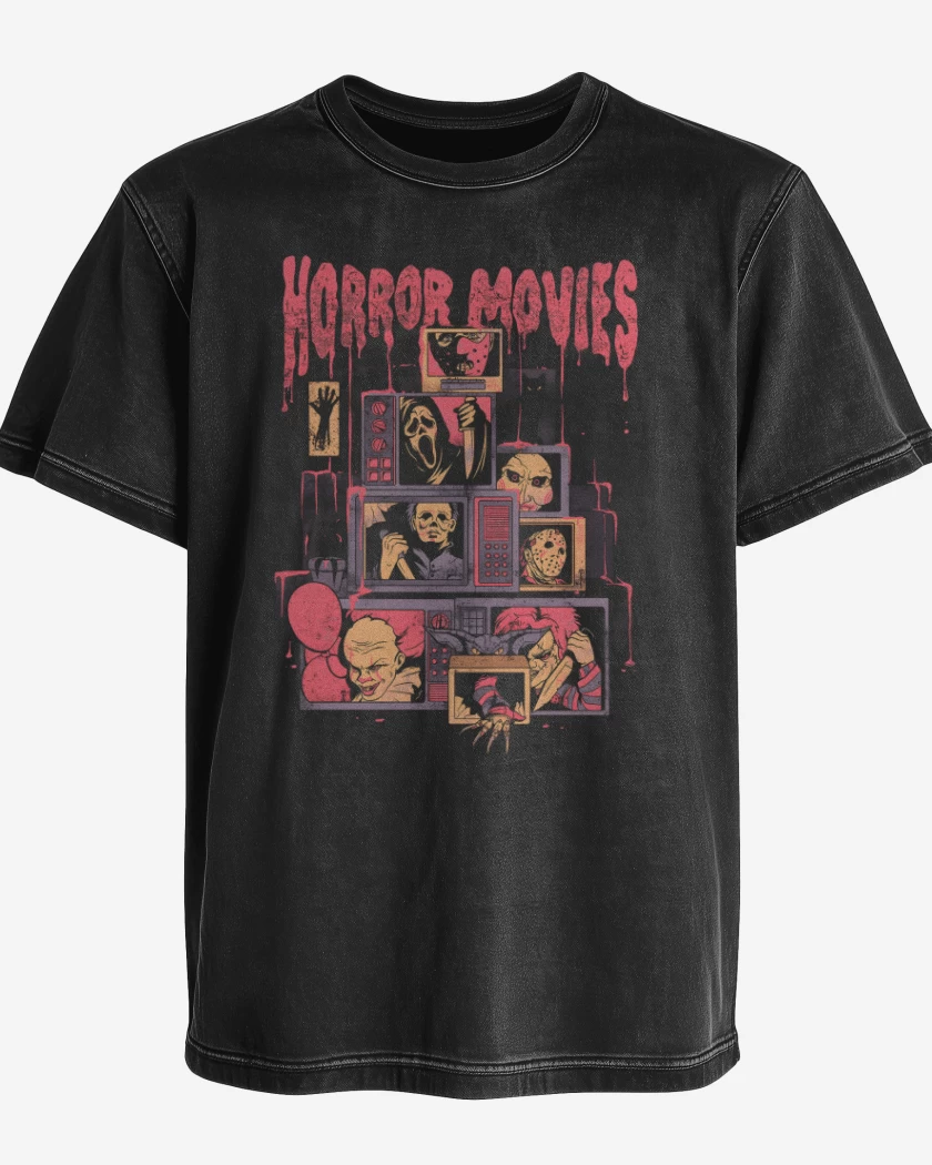 Polera desgastada Horror movies