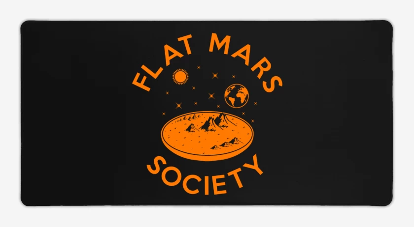 Mouse pad Gamer Negro de Flat mars society
