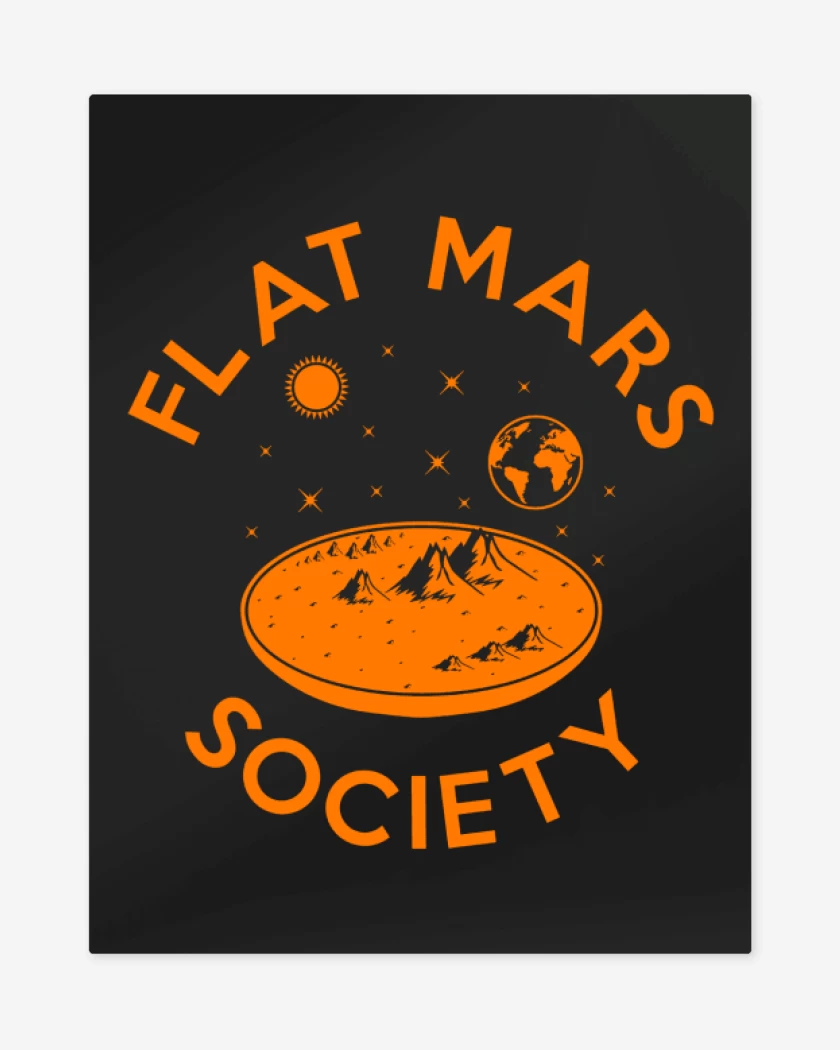 Print metalico Negro de Flat mars society