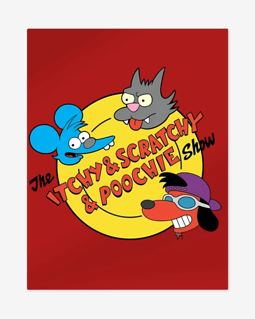 Print metalico Rojo de El Show de Tomy & Daly & Poochie