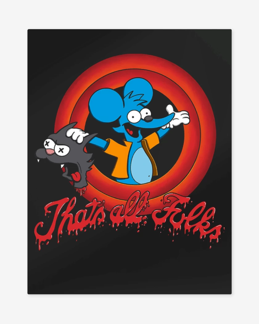 Print metalico Negro de Thats All Folks