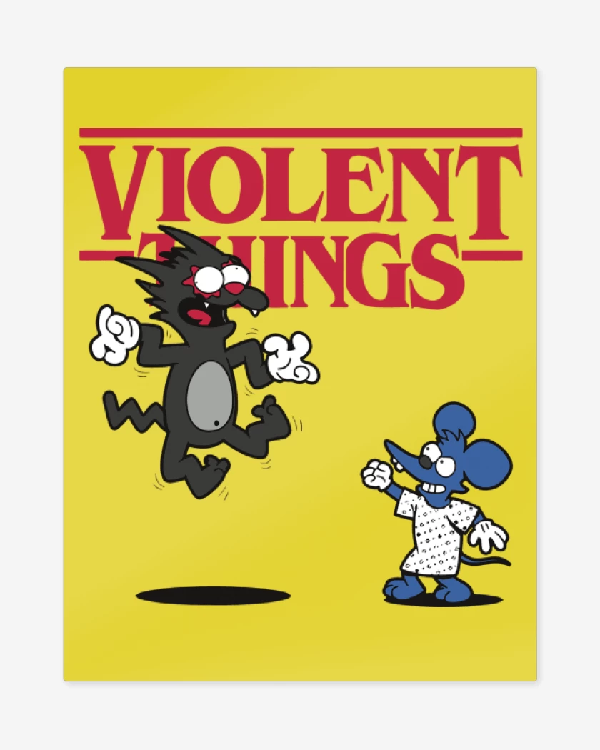 Print metalico Amarillo de Violent Things