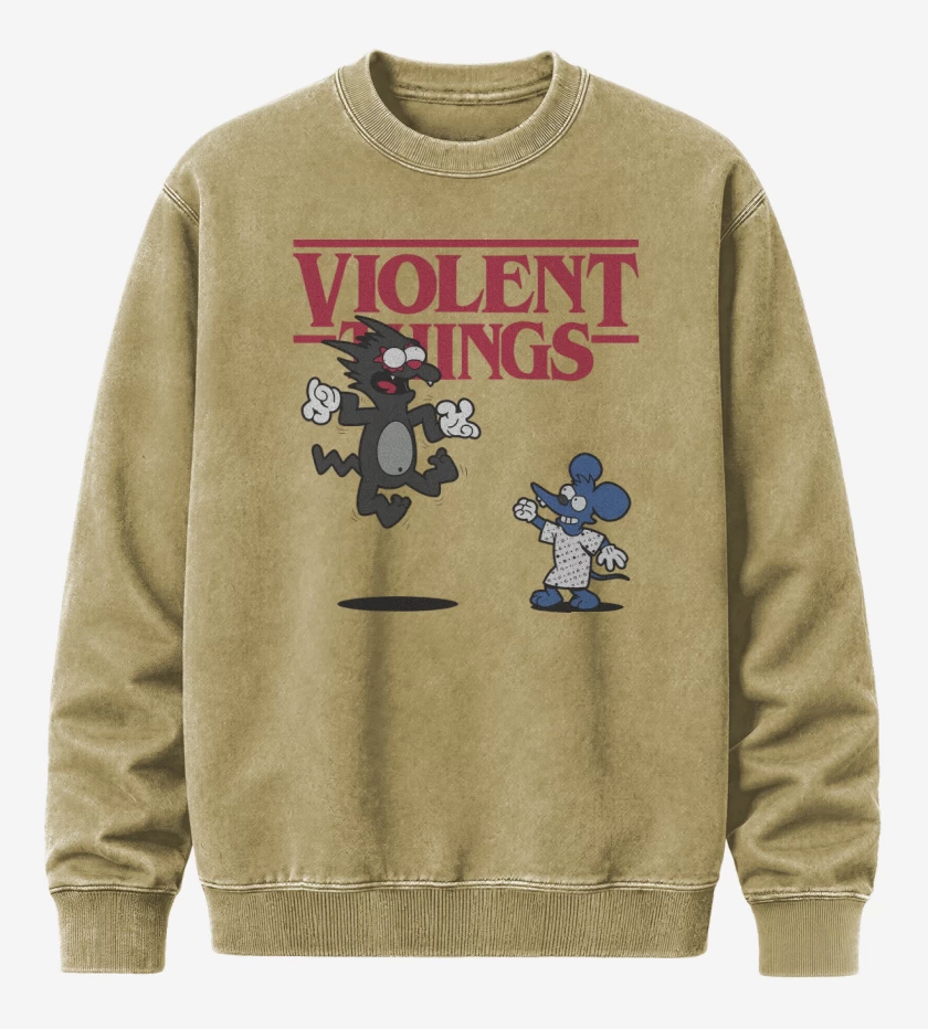 Poleron Polo Acid Wash Beige de Violent Things