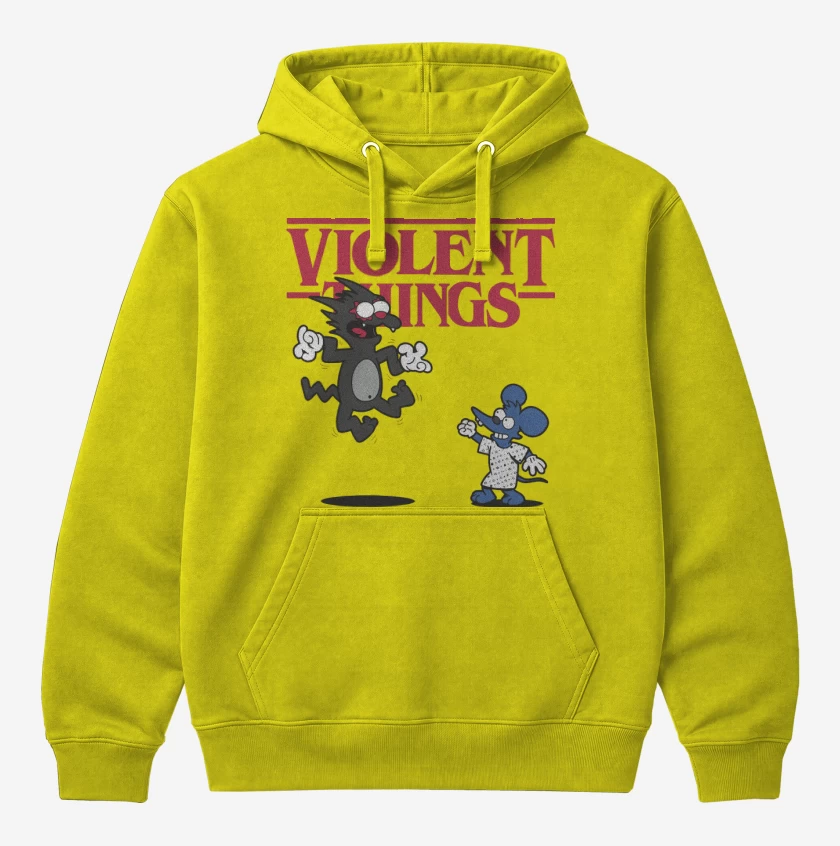 Polerón Canguro Amarillo de Violent Things