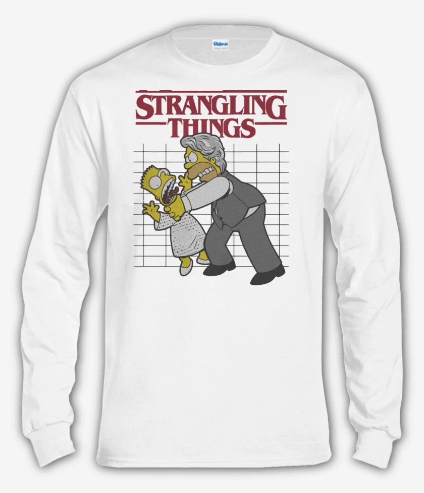 Polera manga larga Blanco de Strangling Things