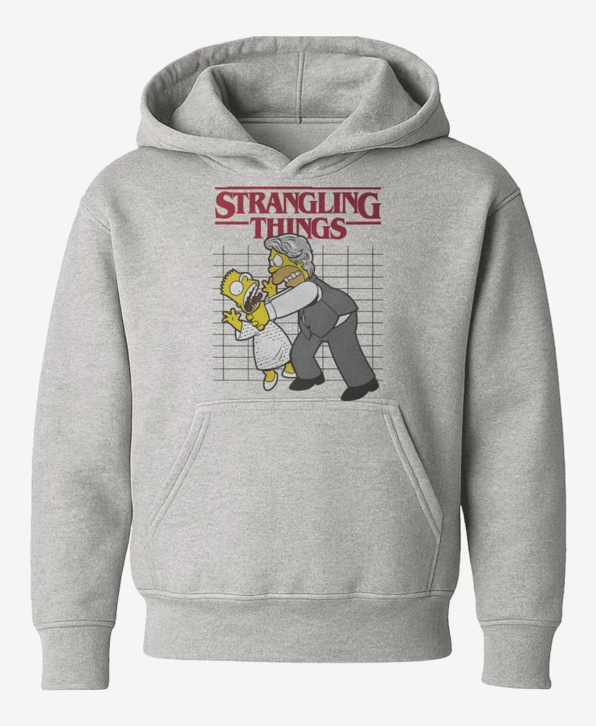 Poleron de niño Gris Melange de Strangling Things