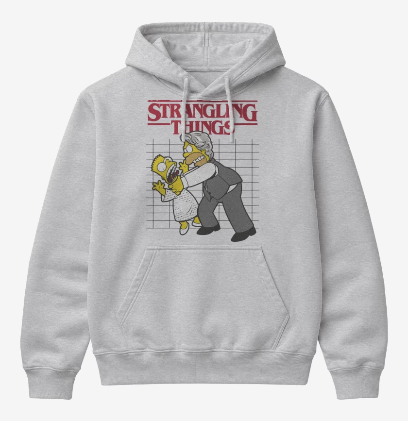 Poleron Canguro básico Gris Melange de Strangling Things