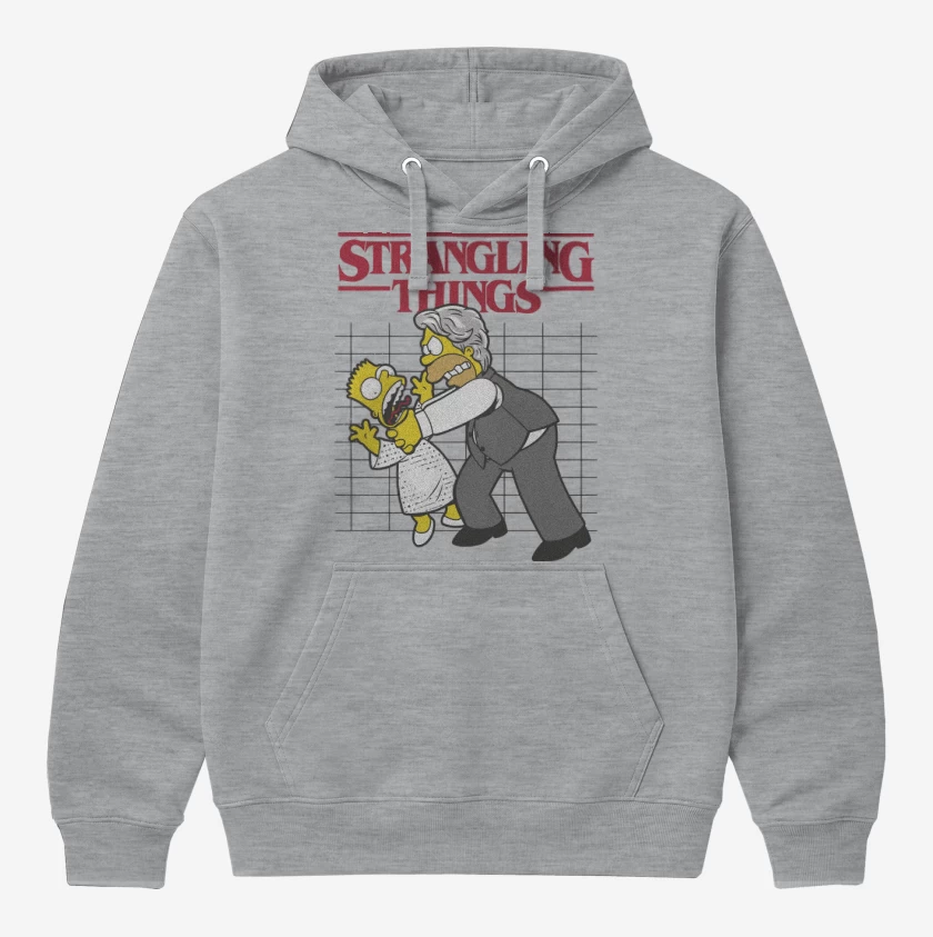 Polerón Canguro Gris Melange de Strangling Things