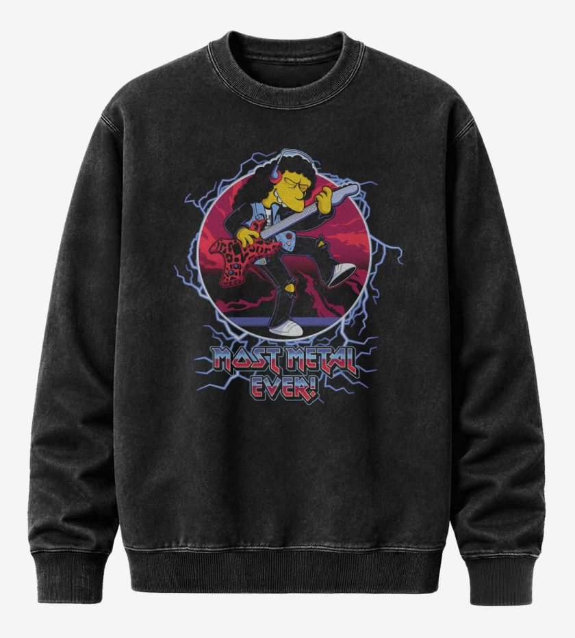 Poleron Polo Acid Wash Negro de Otto Munson 