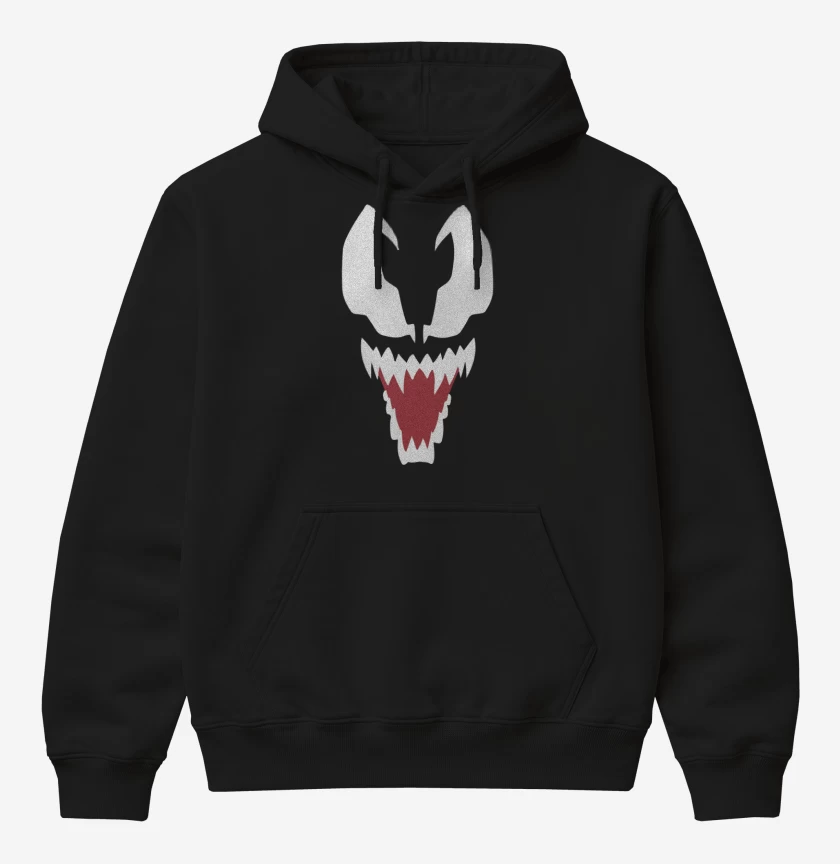 Poleron Canguro básico Negro de Veneno 2