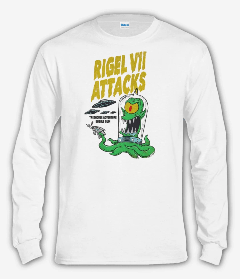 Polera manga larga Blanco de Rigel VII Attacks