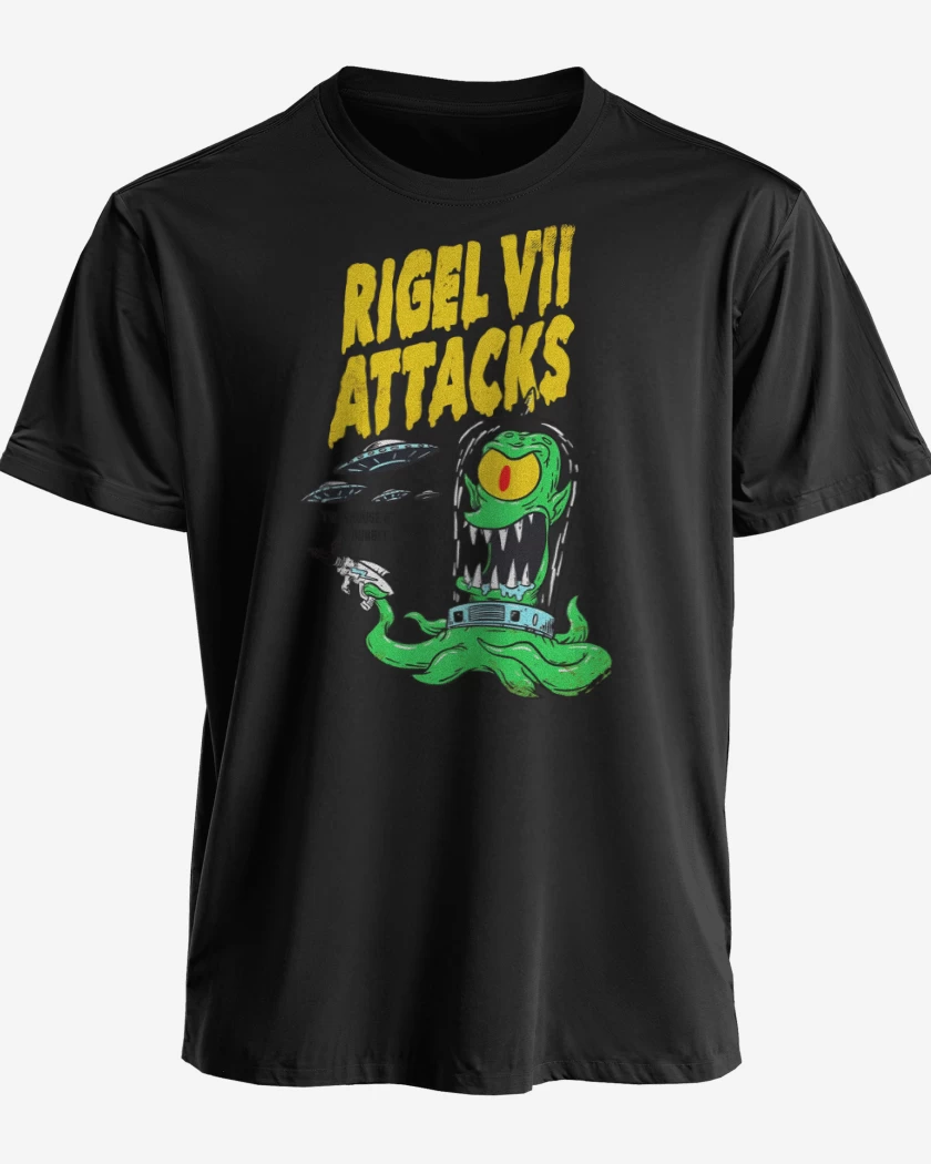 Polera premium Negro de Rigel VII Attacks
