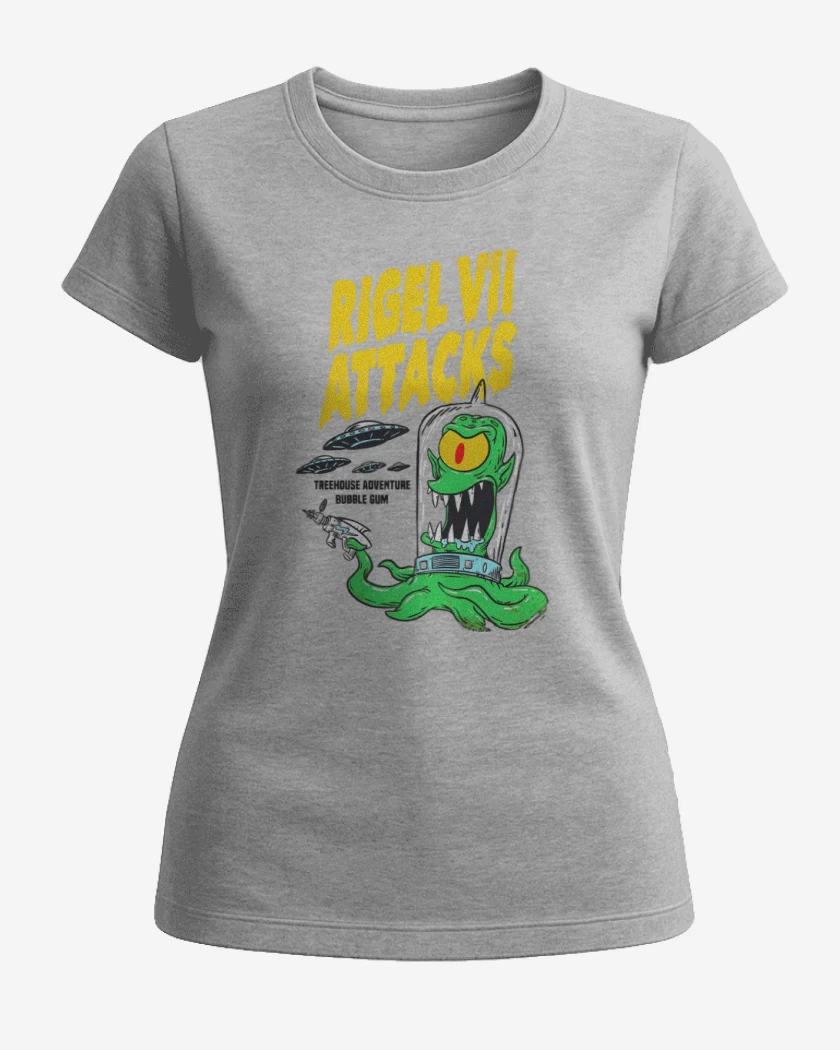 Polera de Mujer Gris Melange de Rigel VII Attacks