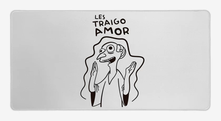 Mouse pad Gamer Blanco de Les Traigo Amor
