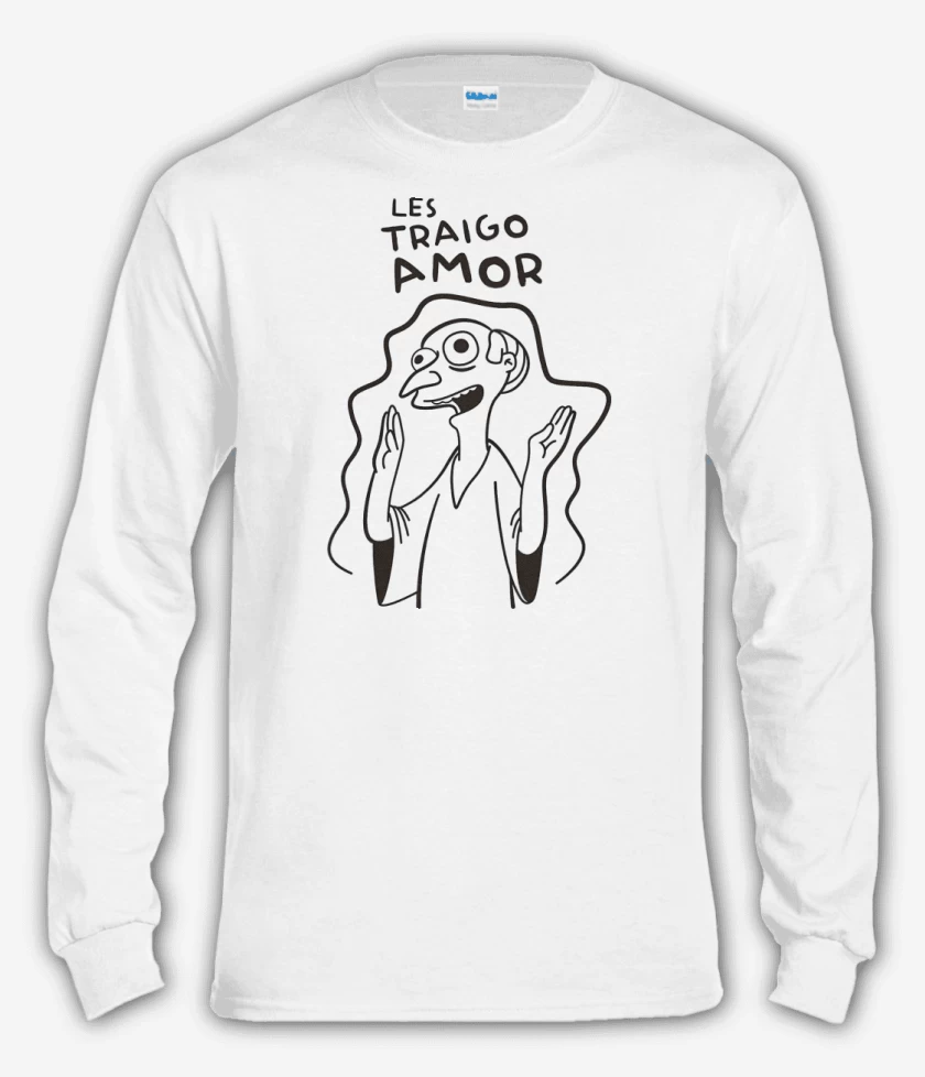 Polera manga larga Blanco de Les Traigo Amor