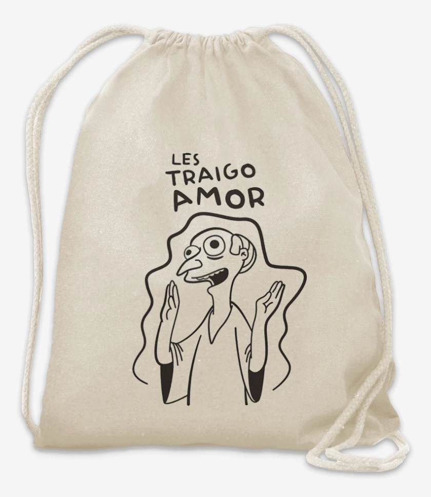 Mochila Blanco de Les Traigo Amor