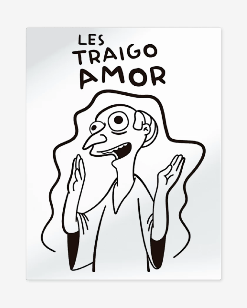Print metalico Blanco de Les Traigo Amor